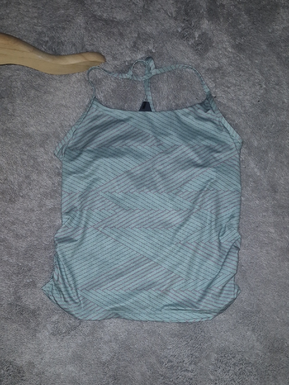 Prana Mint-Grey Strappy Sports Bra